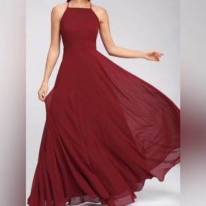 Wine Red | Bridesmaids Dress | Formal | Floor Length | Lulus